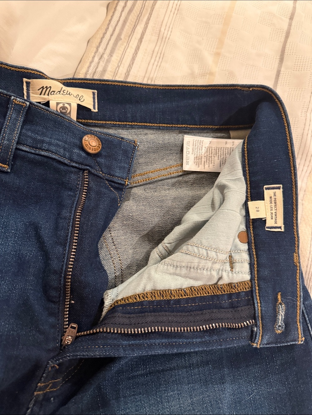 Madewell women’s perfect vintage wide leg jean 28